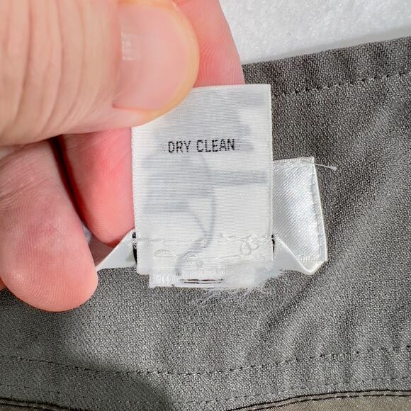 Talbots Pull On Pants Woman 16 Italian Wool Grey Pockets Made in Japan Zip Hook - Picture 10 of 11